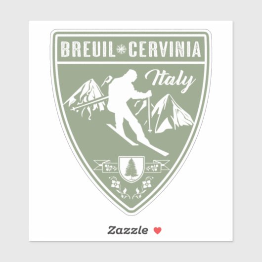 Ski Breuil-Cervinia Italien Aufkleber (Blatt)