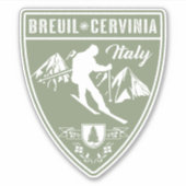 Ski Breuil-Cervinia Italien Aufkleber (Vorderseite)