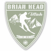 Ski Brian Head Utah Aufkleber (Vorderseite)