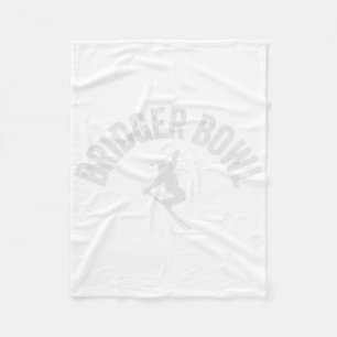 Ski Bridger Bowl Vintag Skifahren Cool Montana Ski Fleecedecke