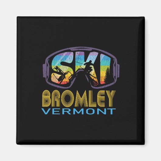 Ski Bromley Vermont Skiurlaub Magnet (Vorne)