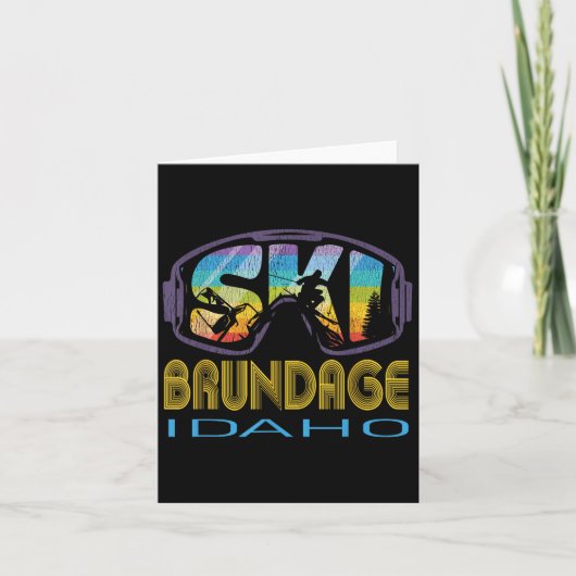 Ski Brundage Idaho Skiurlaub Karte (Vorderseite)