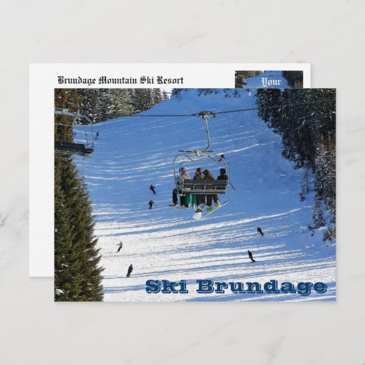 Ski Brundage Postkarte (Vorne/Hinten)