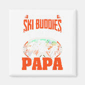 Ski Buddies nennen mich Papa Ski Ski Winter Sport Magnet (Vorne)