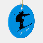 Ski Bum - Downhill Skier Keramik Ornament (Rechts)