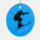 Ski Bum - Downhill Skier Keramik Ornament (Links)