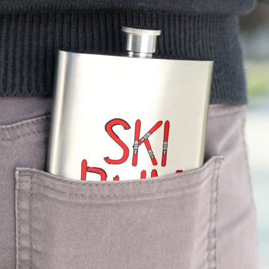 Ski Bum Skis Flachmann (Beispiel)