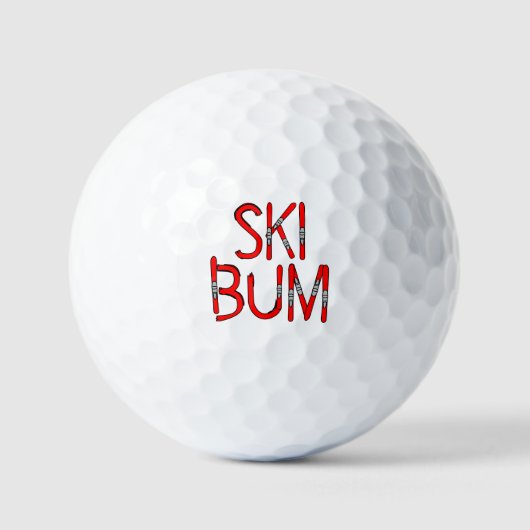 Ski Bum Skis Golfball (Vorderseite)