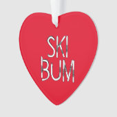 Ski Bum Skis Ornament (Vorderseite)