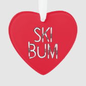 Ski Bum Skis Ornament (Vorderseite)