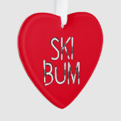 Ski Bum Skis Ornament (Vorderseite)