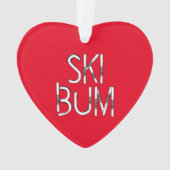 Ski Bum Skis Ornament (Rückseite)