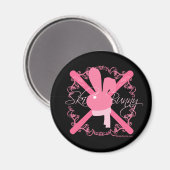 Ski Bunny Magnet (Vorderseite/Rückseite)