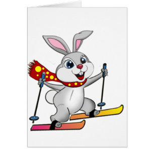Ski Bunny - Niedlicher und sonniger Cartoon