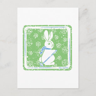 Ski Bunny Postkarte