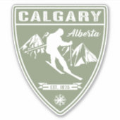Ski Calgary Alberta Aufkleber (Vorderseite)