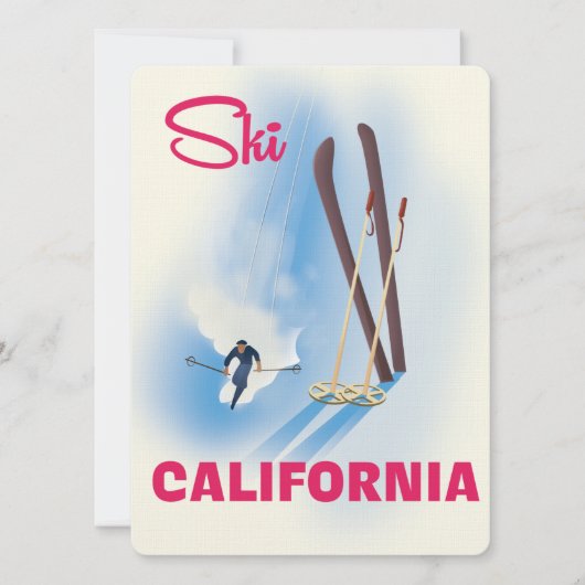Ski California Reiseplakat (Vorderseite)