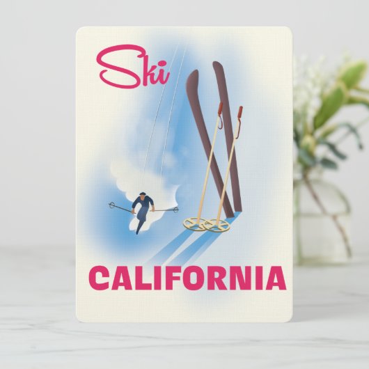 Ski California Reiseplakat (Stehend Vorderseite)