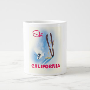 Ski California Reiseplakat Jumbo-Tasse