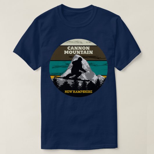 Ski Cannon Mountain Skipisten New Hampshire T-Shirt (Design vorne)