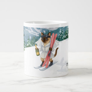 Ski Cat skit in Pink Bachelorette Party Jumbo-Tasse