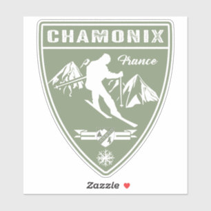 Ski Chamonix Frankreich Aufkleber