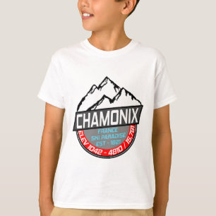 Ski Chamonix T Shirt Mont Blanc Frankreich Skigebi
