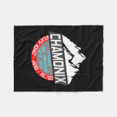 Ski Chamonix T Shirt Mont Blanc Frankreich Skigebi Fleecedecke (Vorderseite (Horizontal))