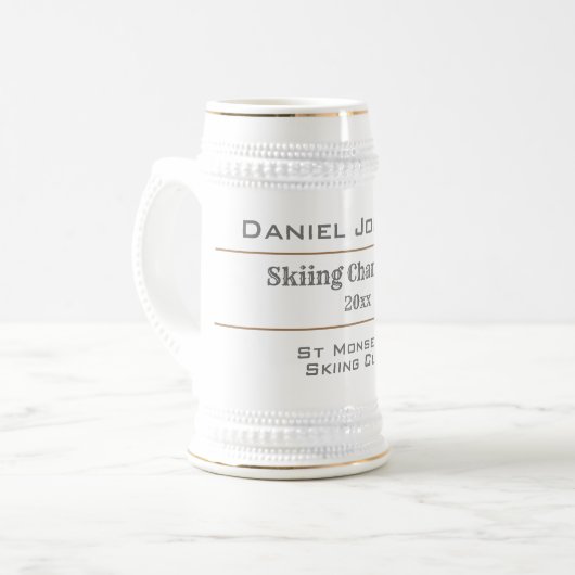 Ski Champion Award Bierglas (Vorderseite Links)