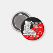 Ski-Champions Ski Boot CA Round Magnet (Vorderseite/Rückseite)