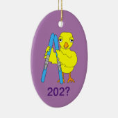 Ski Chick Keramik Ornament (Rechts)