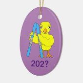 Ski Chick Keramik Ornament (Links)