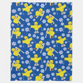 Ski Chick Muster Fleecedecke