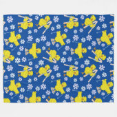 Ski Chick Muster Fleecedecke (Vorderseite (Horizontal))