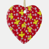 Ski Chick Muster Keramik Ornament (Rechts)