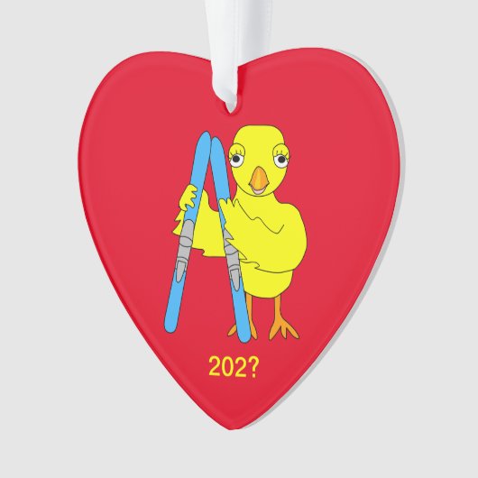 Ski Chick Ornament (Vorderseite)