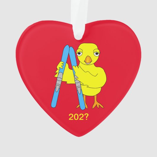 Ski Chick Ornament (Rückseite)