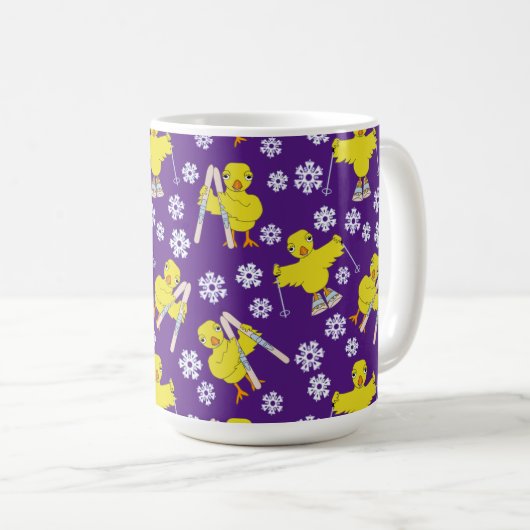 Ski Chick Pattern Kaffeemaschine Tasse (VorderseiteRechts)