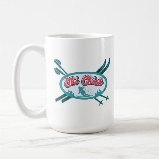 Ski Chick Wintergebirge Pisten Kaffeetasse (Links)