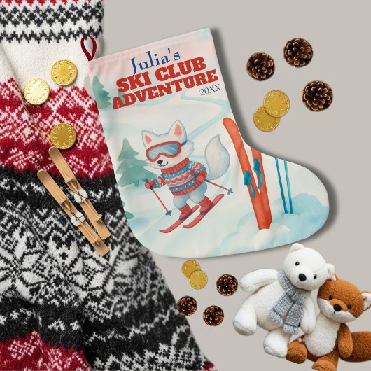 Ski Club Adventure Baby Arctic Fox Großer Weihnachtsstrumpf