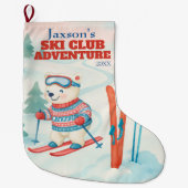 Ski Club Adventure Baby Polar Bear Großer Weihnachtsstrumpf (Vorderseite)