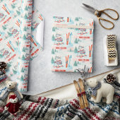 Ski Club Après Bébé Polar Bear Geschenkpapier