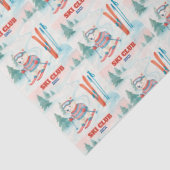 Ski Club Après Bébé Polar Bear Seidenpapier (Detail)