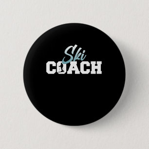 Ski-Coach Skier Snowboard Wintersport Button