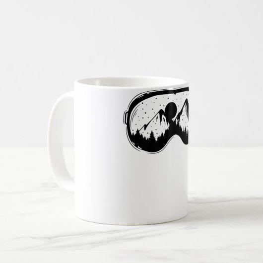 Ski Coach Skifahren Skifahren Snowboard Winterspor Kaffeetasse (Vorderseite Links)