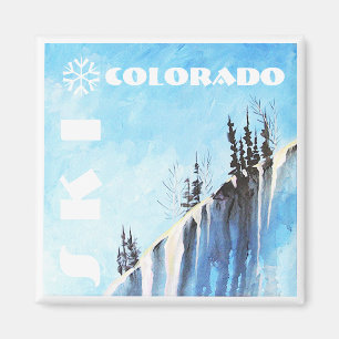 Ski-Colorado-Kunst-Magnet Magnet