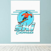 Ski Colorado Logo Leinwanddruck (Insitu (Holzboden))