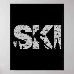Ski Cool Skistil Alpin Skifahrer Geschenk Frauen M Poster
