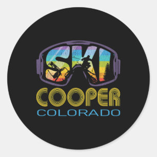 Ski Cooper Colorado Skiferien  Runder Aufkleber