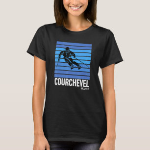Ski Courchevel Frankreich Wintersport Vintage Retr T-Shirt